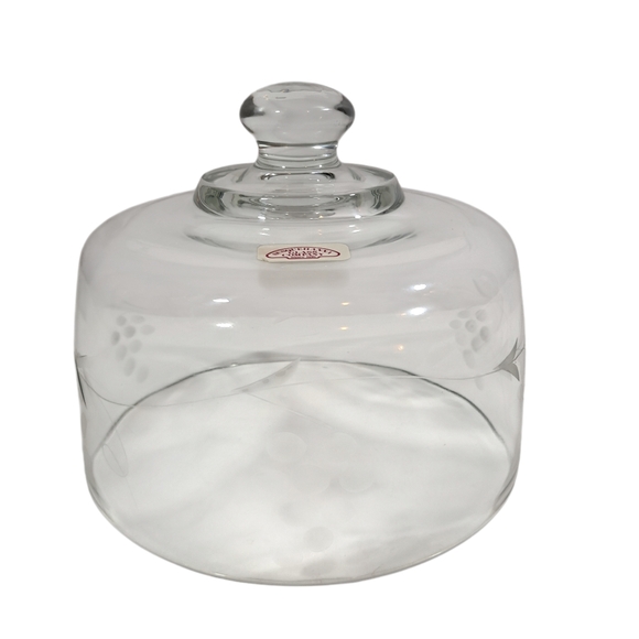 Vintage Susquehanna Etched Glass Cheese Server With Original Box Hand Carved - Picture 6 of 15